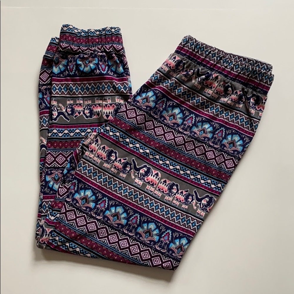 Patterned Harem Pants